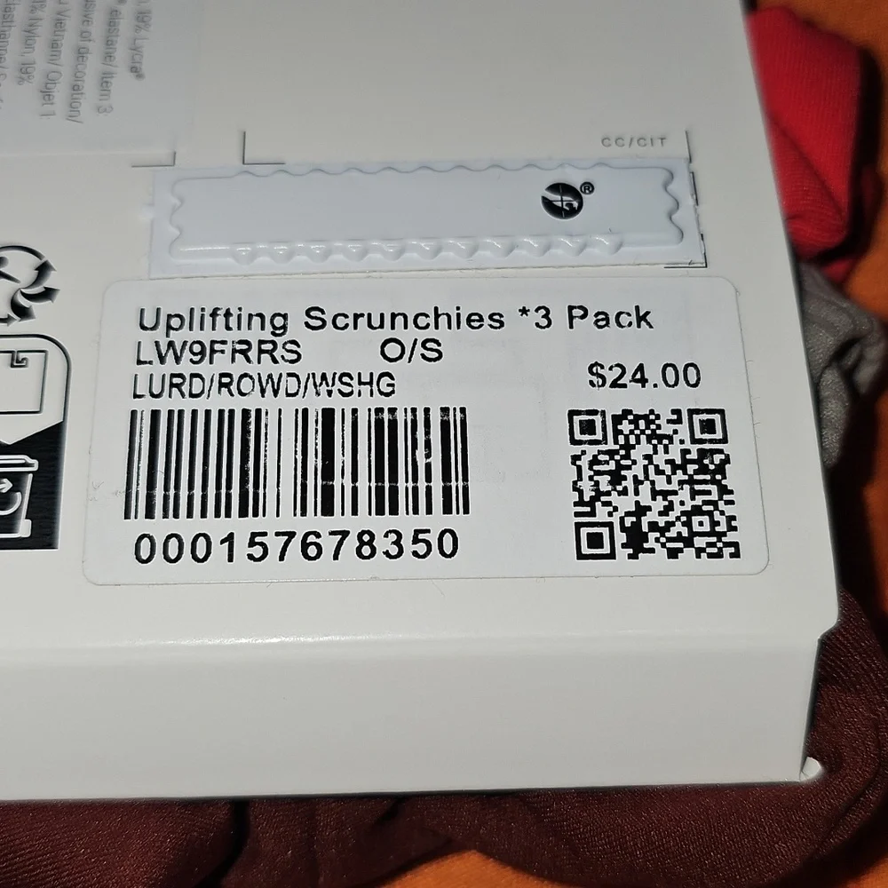 Lululemon Uplifting Scrunchies 3 Pack!! Gorgeous! LURD/ROWD/WSHG! RARE!